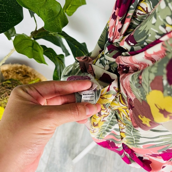 WORLD MARKET FLORAL COLD SHOULDER MINI DRESS / TUNIC - Picture 3 of 5